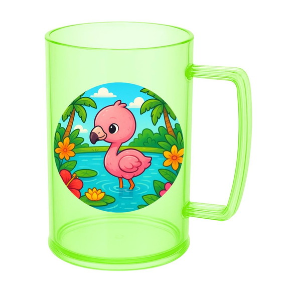 Caneca de Chopp Infantil Personalizada Flamingo Baby - Imagem 4
