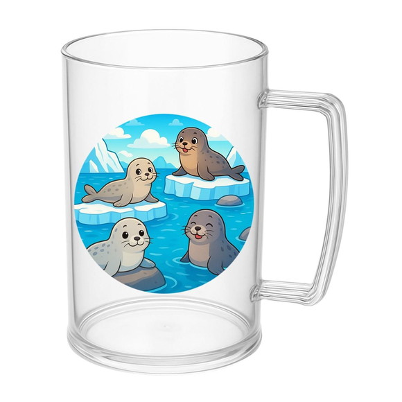 Caneca de Chopp Infantil Personalizada Focas - Imagem 5