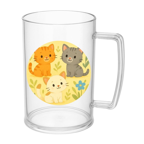 Caneca de Chopp Infantil Personalizada Gatinhos - Imagem 5