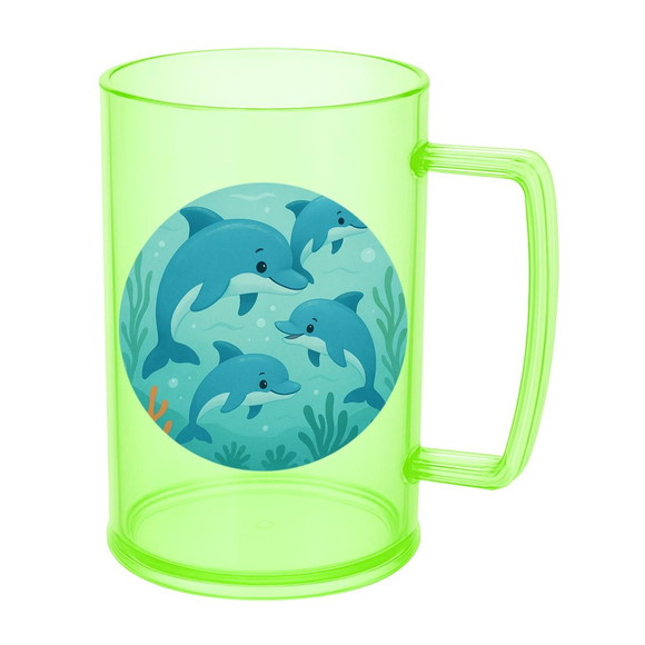 Caneca de Chopp Infantil Personalizada Golfinhos - Imagem 4