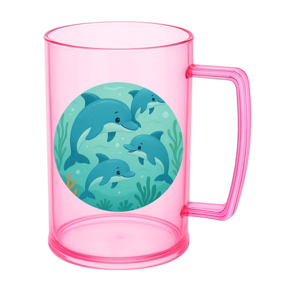 Caneca de Chopp Infantil Personalizada Golfinhos - Imagem 3
