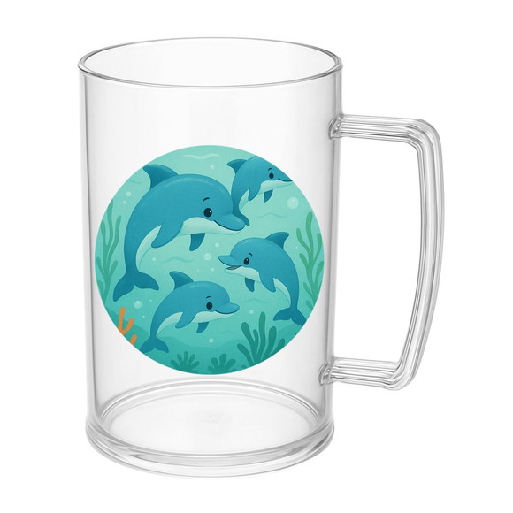 Caneca de Chopp Infantil Personalizada Golfinhos - Imagem 5