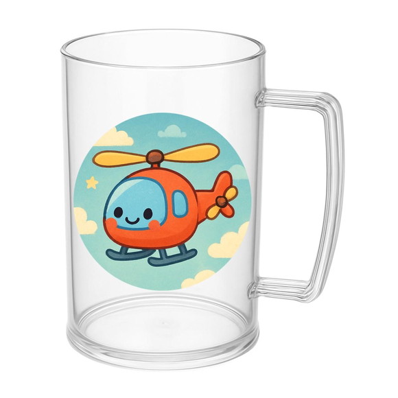 Caneca de Chopp Infantil Personalizada Helicóptero - Imagem 5