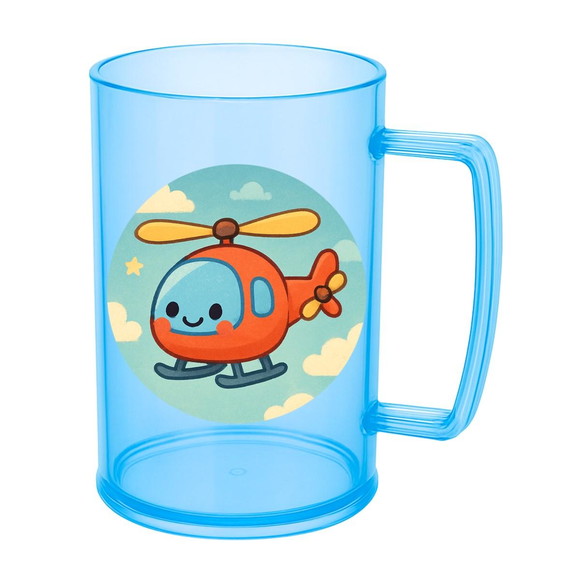 Caneca de Chopp Infantil Personalizada Helicóptero - Imagem 2