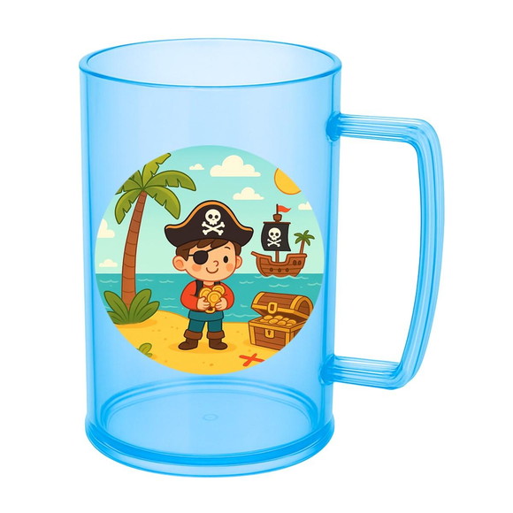 Caneca de Chopp Infantil Personalizada Ilha Pirata - Imagem 2