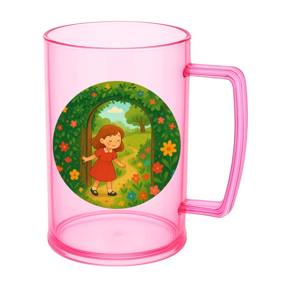 Caneca de Chopp Infantil Personalizada Jardim Secreto - Imagem 3
