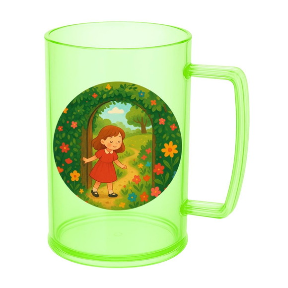 Caneca de Chopp Infantil Personalizada Jardim Secreto - Imagem 4