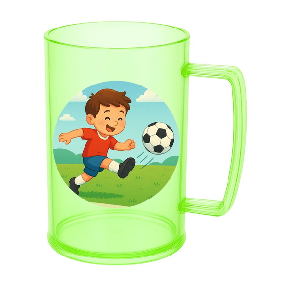 Caneca de Chopp Infantil Personalizada Jogador de Futebol - Imagem 4
