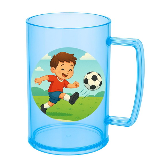 Caneca de Chopp Infantil Personalizada Jogador de Futebol - Imagem 2