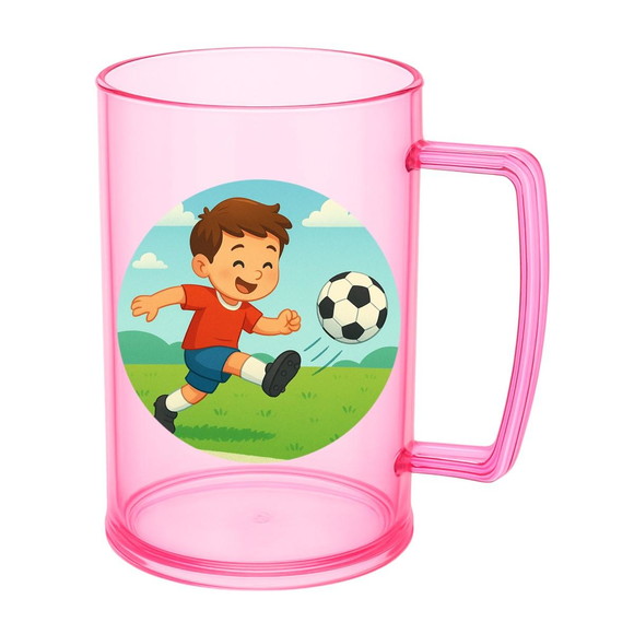 Caneca de Chopp Infantil Personalizada Jogador de Futebol - Imagem 3
