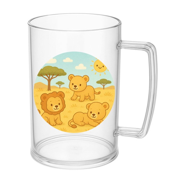 Caneca de Chopp Infantil Personalizada Leãozinhos - Imagem 5