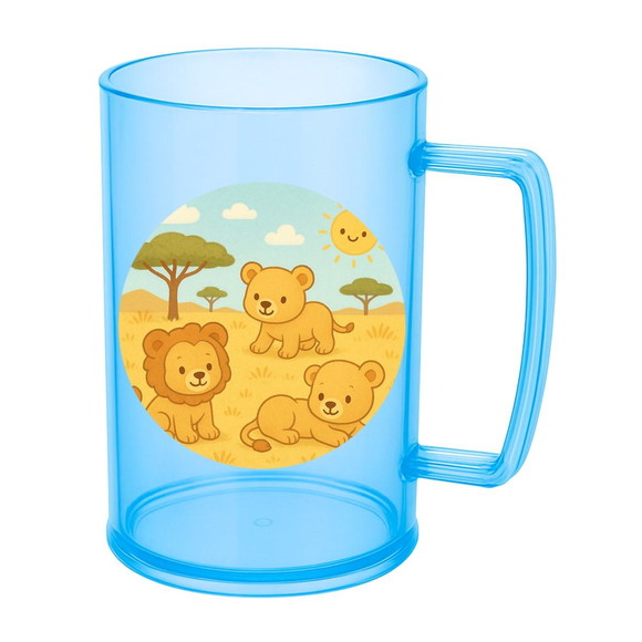 Caneca de Chopp Infantil Personalizada Leãozinhos - Imagem 2