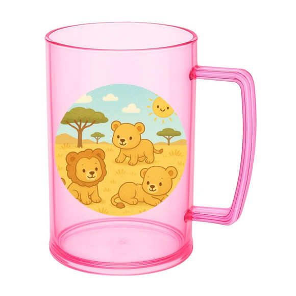 Caneca de Chopp Infantil Personalizada Leãozinhos - Imagem 3