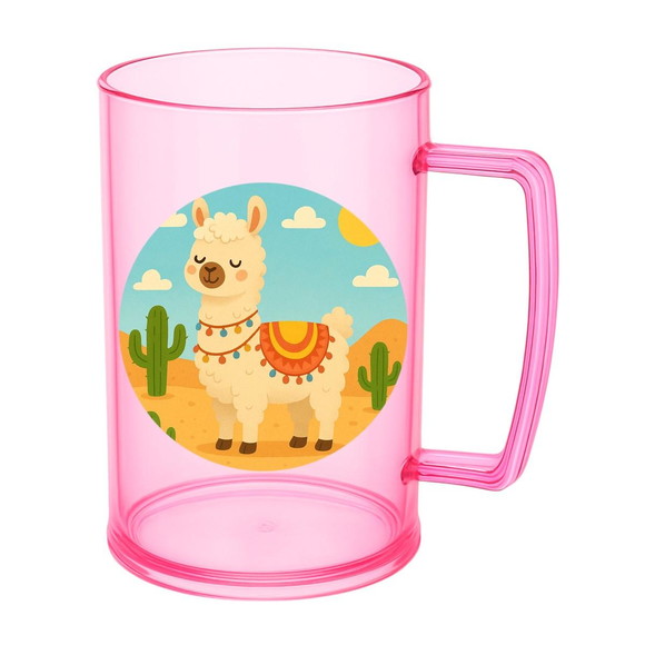 Caneca de Chopp Infantil Personalizada Lhama - Imagem 3