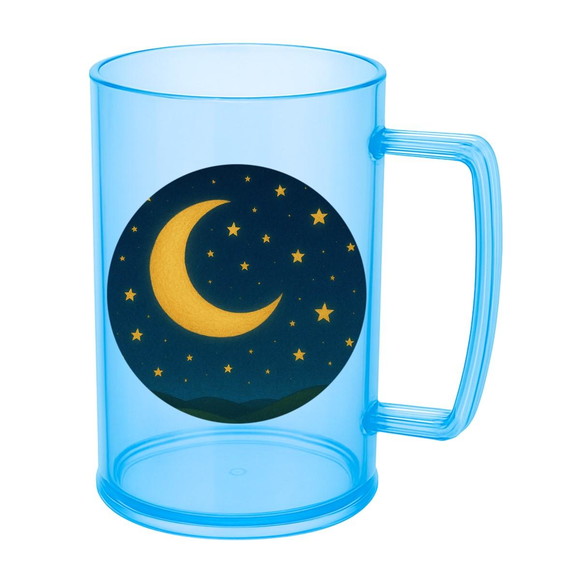 Caneca de Chopp Infantil Personalizada Lua e Estrelas - Imagem 2