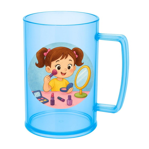 Caneca de Chopp Infantil Personalizada Maquiagem - Imagem 2