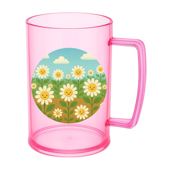 Caneca de Chopp Infantil Personalizada Margaridas - Imagem 3