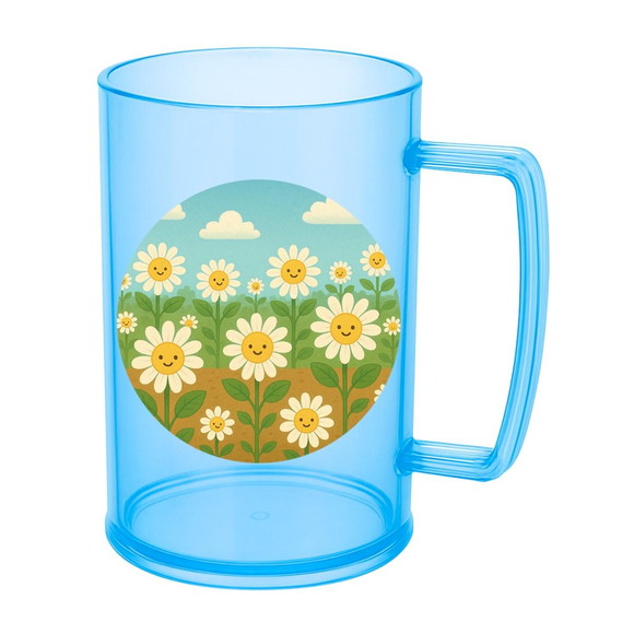 Caneca de Chopp Infantil Personalizada Margaridas - Imagem 2