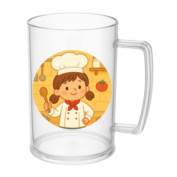 Caneca de Chopp Infantil Personalizada Mini Chefe Menina - Imagem 5