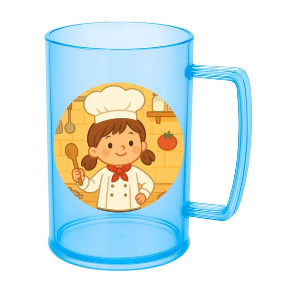 Caneca de Chopp Infantil Personalizada Mini Chefe Menina - Imagem 2
