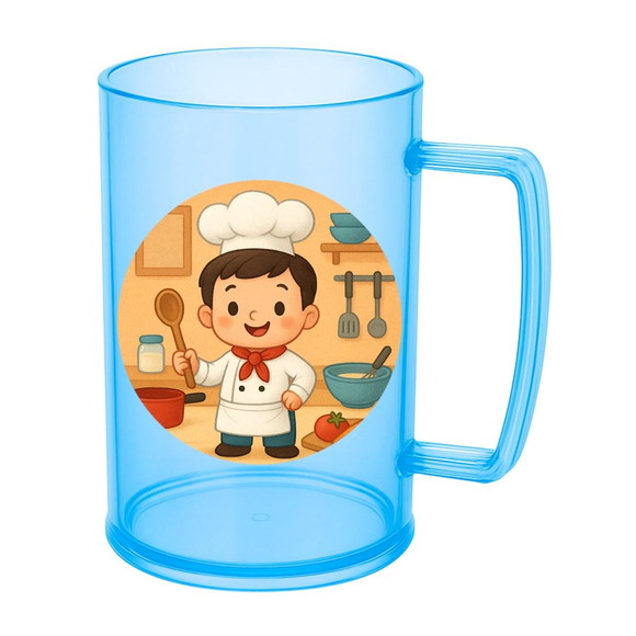 Caneca de Chopp Infantil Personalizada Mini Chefe Menino - Imagem 2