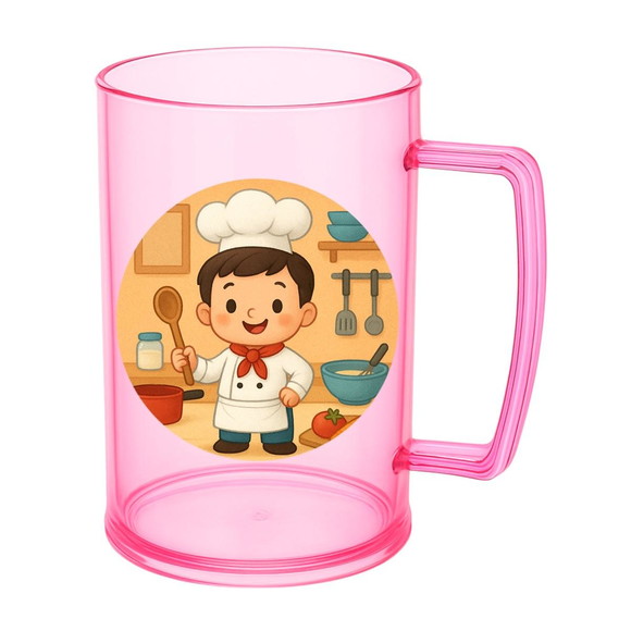 Caneca de Chopp Infantil Personalizada Mini Chefe Menino - Imagem 3