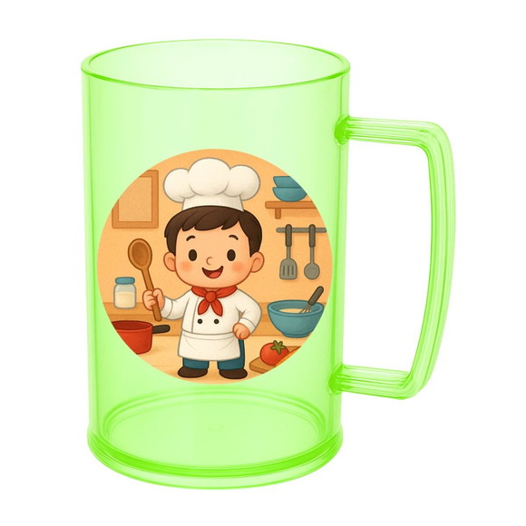 Caneca de Chopp Infantil Personalizada Mini Chefe Menino - Imagem 4