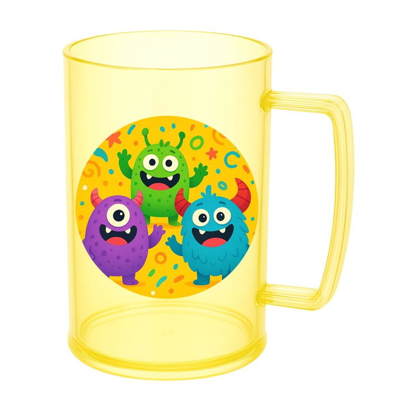 Caneca de Chopp Infantil Personalizada Monstrinhos