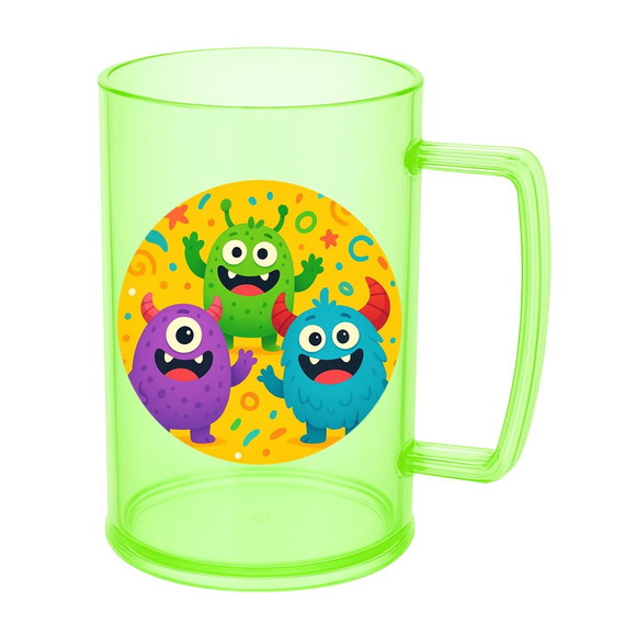 Caneca de Chopp Infantil Personalizada Monstrinhos - Imagem 4