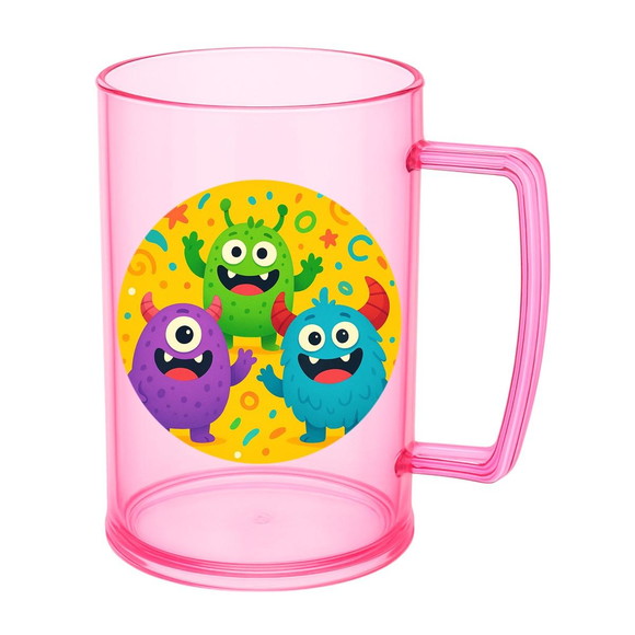 Caneca de Chopp Infantil Personalizada Monstrinhos - Imagem 3
