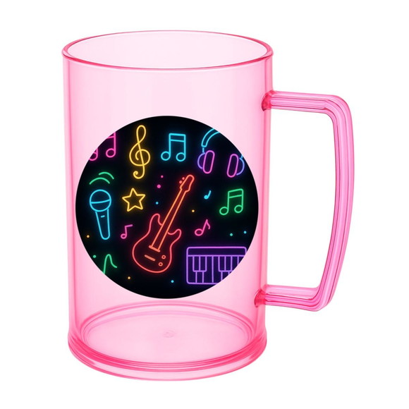 Caneca de Chopp Infantil Personalizada Neon Musical - Imagem 3