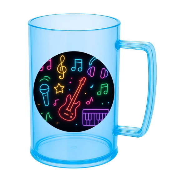 Caneca de Chopp Infantil Personalizada Neon Musical - Imagem 2