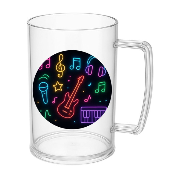 Caneca de Chopp Infantil Personalizada Neon Musical - Imagem 5
