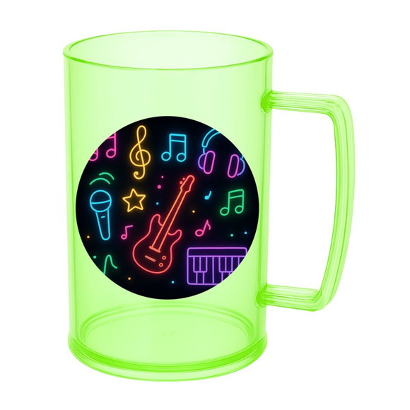 Caneca de Chopp Infantil Personalizada Neon Musical - Imagem 4