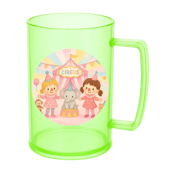 Caneca de Chopp Infantil Personalizada Palhacinhas Aquarela - Imagem 4
