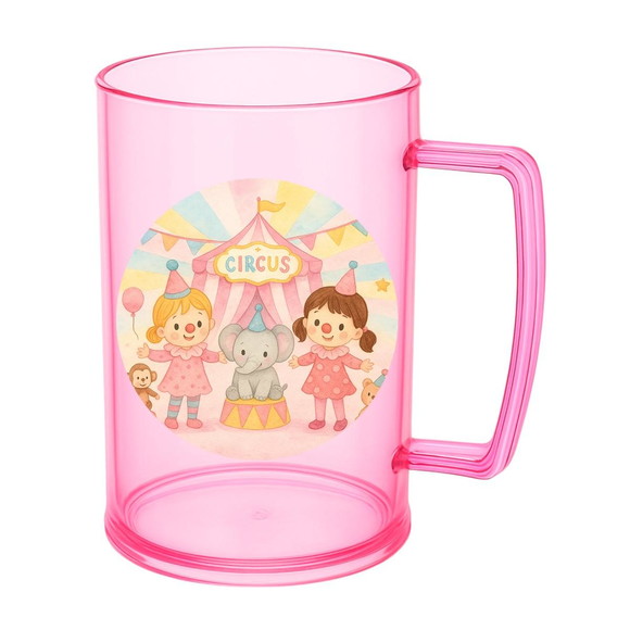 Caneca de Chopp Infantil Personalizada Palhacinhas Aquarela - Imagem 3