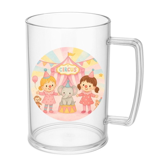 Caneca de Chopp Infantil Personalizada Palhacinhas Aquarela - Imagem 5