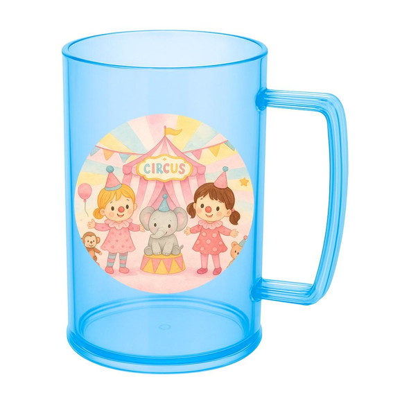 Caneca de Chopp Infantil Personalizada Palhacinhas Aquarela - Imagem 2