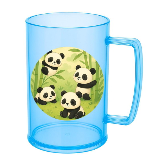 Caneca de Chopp Infantil Personalizada Pandinhas - Imagem 2
