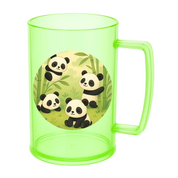 Caneca de Chopp Infantil Personalizada Pandinhas - Imagem 4
