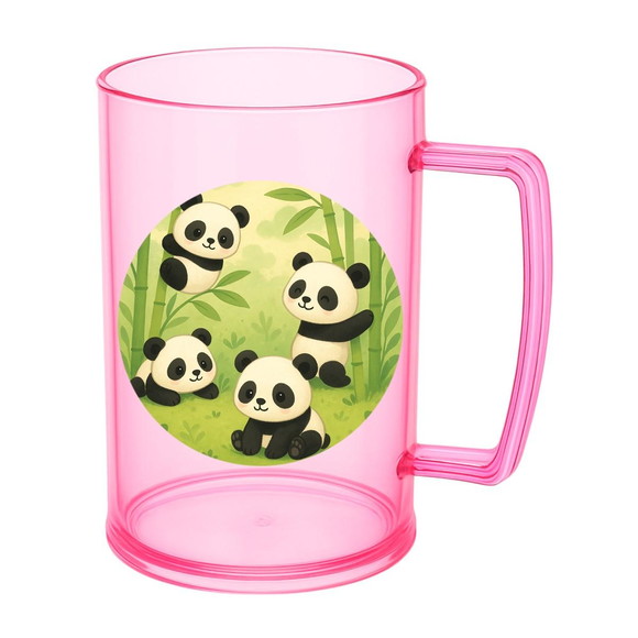 Caneca de Chopp Infantil Personalizada Pandinhas - Imagem 3