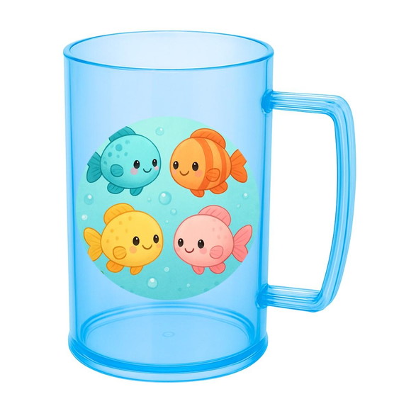 Caneca de Chopp Infantil Personalizada Peixinhos Baby - Imagem 2