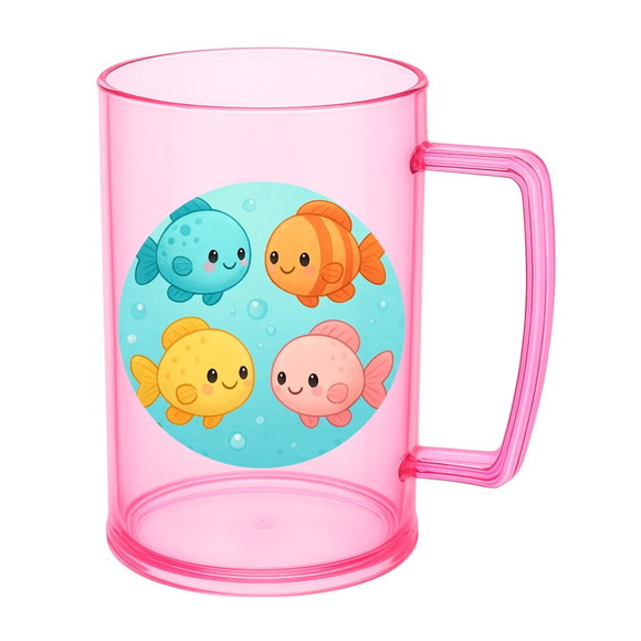 Caneca de Chopp Infantil Personalizada Peixinhos Baby - Imagem 3
