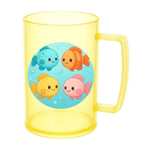Caneca de Chopp Infantil Personalizada Peixinhos Baby