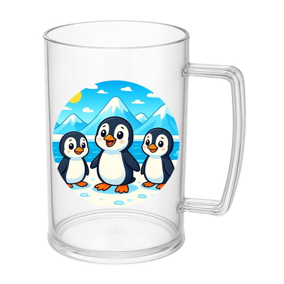 Caneca de Chopp Infantil Personalizada Pinguins - Imagem 5