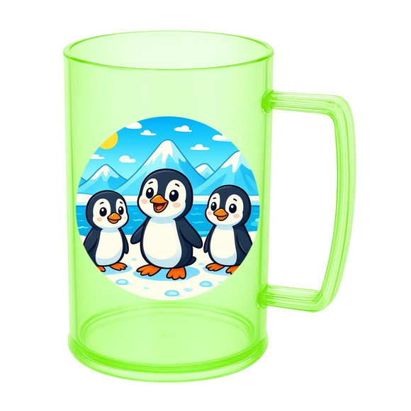 Caneca de Chopp Infantil Personalizada Pinguins - Imagem 4