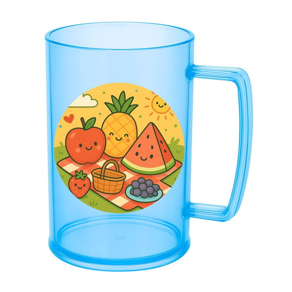Caneca de Chopp Infantil Personalizada Piquenique das Frutas - Imagem 2