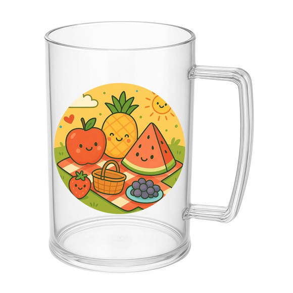 Caneca de Chopp Infantil Personalizada Piquenique das Frutas - Imagem 5
