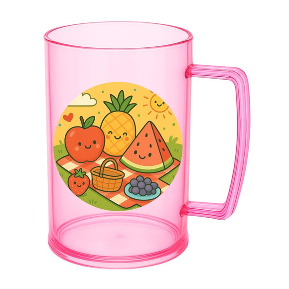 Caneca de Chopp Infantil Personalizada Piquenique das Frutas - Imagem 3