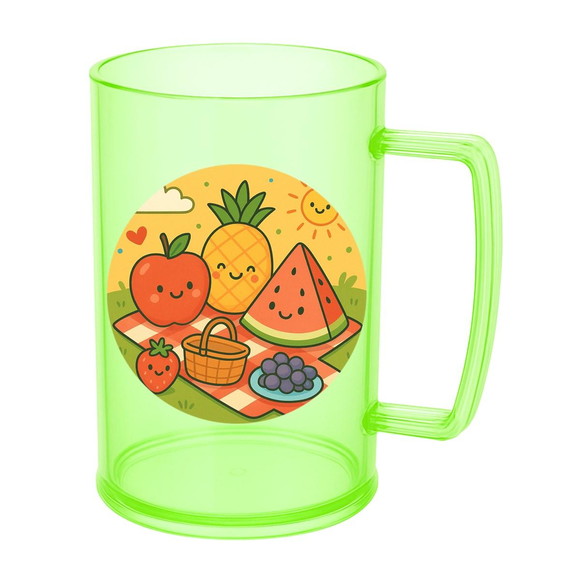 Caneca de Chopp Infantil Personalizada Piquenique das Frutas - Imagem 4